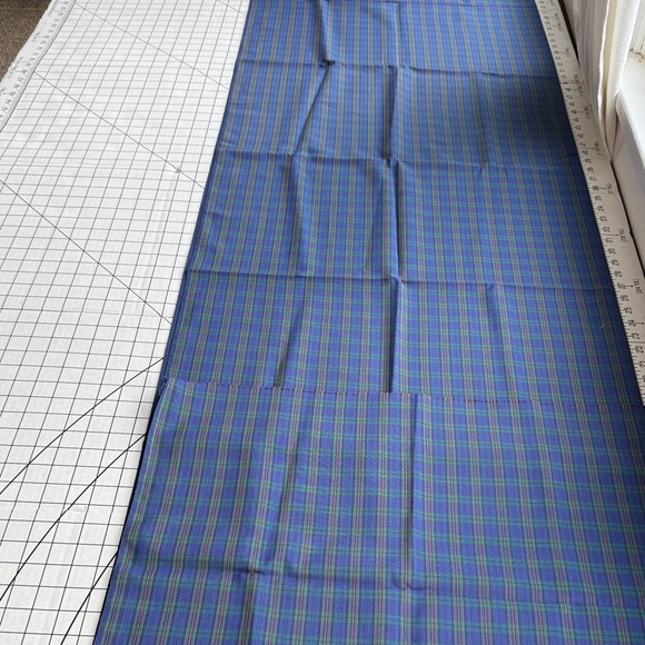 Vintage Blue, Green & Red Plaid Fabric – 2.5 Yards x 44” – Polyester Blend - Picture 1 of 12